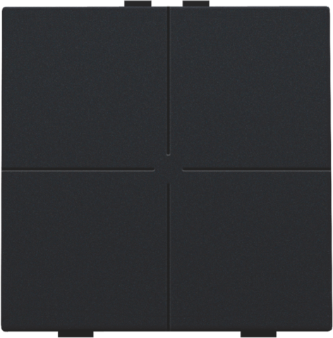 Niko - Viervoudige drukknop voor Niko Home Control, black coated - 161-51004