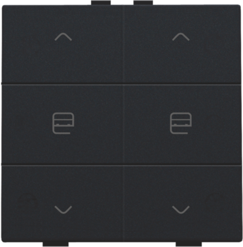 Niko - Dubbele motorsturingsbediening voor Niko Home Control, black - 161-51036
