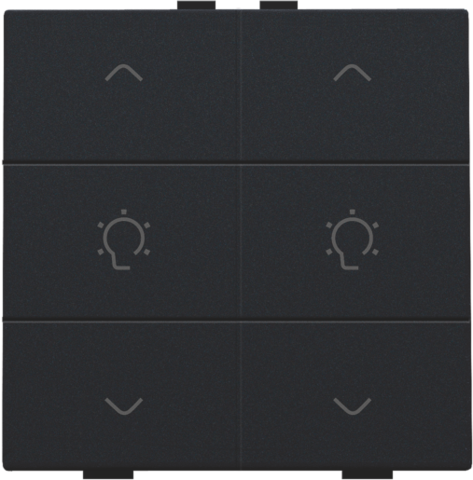 Niko - Dubbele dimbediening voor Niko Home Control, black coated - 161-51046