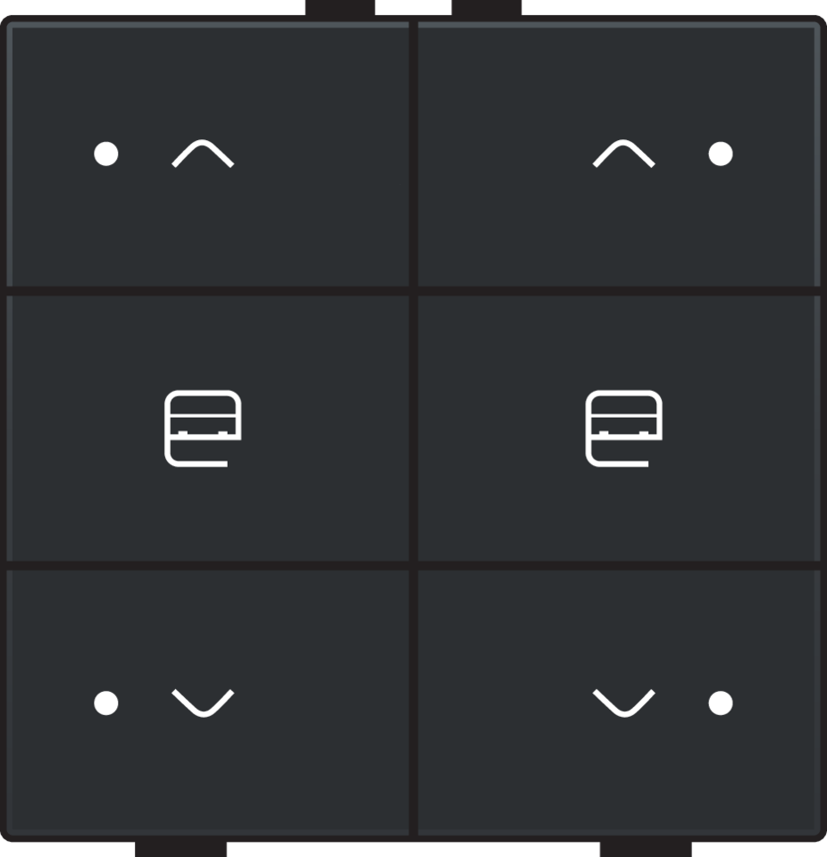 Niko 161-52036: Dubbele motorsturingsbediening met led voor Niko Home Control, black coated - Image 2