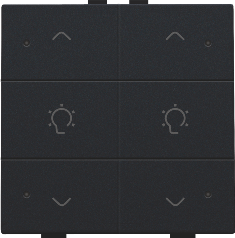 Niko - Dubbele dimbediening met led voor Niko Home Control, black c - 161-52046