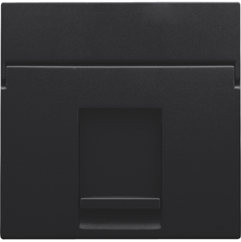 Niko - Centraalplaat data 1x RJ, black coated - 161-65100