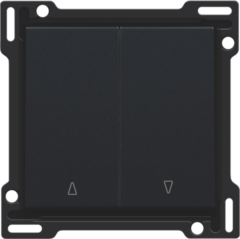 Niko - Afwerkingsset voor tweevoudige rolluikdrukknop, black coated - 161-65914