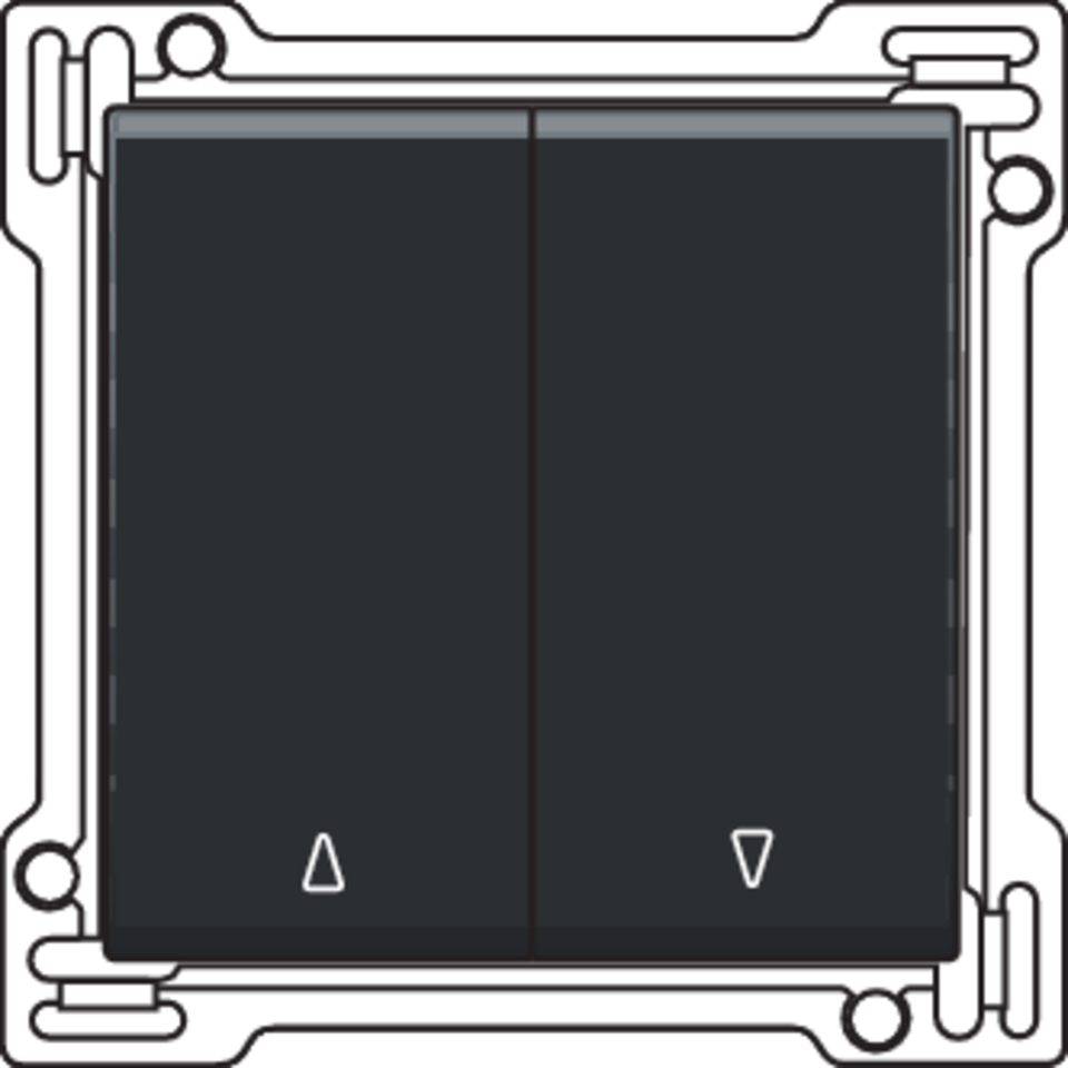 Niko 161-65914: Afwerkingsset voor tweevoudige rolluikdrukknop, black coated - Image 2