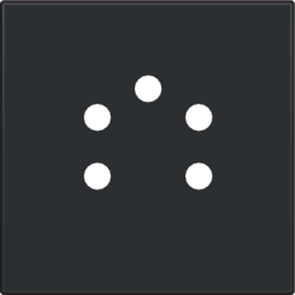 Niko 161-69001: Afwerkingsset voor 5-polige telefooncontactdoos, black coated - Image 2
