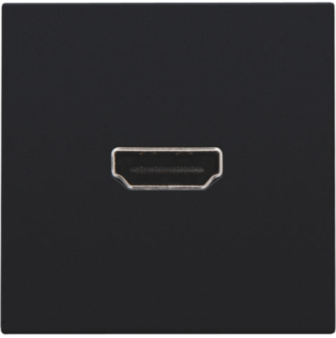 Niko - Afwerkingsset met HDMI naar HDMI aansluiting, black coated - 161-69417