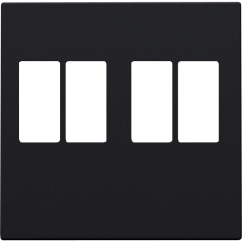 Niko - Afwerkingsset voor tweevoudige luidsprekeraansluiting, black - 161-69701