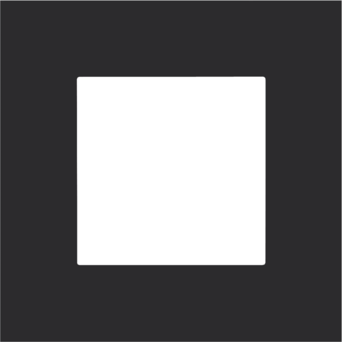 Niko - Enkelvoudige afdekplaat, Pure steel black coated - 161-76100