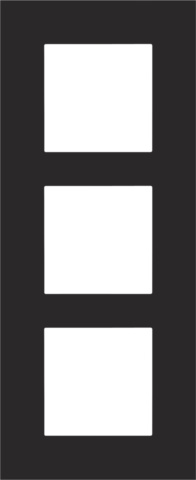 Niko - Drievoudige afdekplaat, 60 mm centerafstand, verticaal, - 161-76300