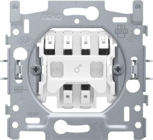 Niko - Sokkel voor een tweepolige schakelaar, tweepolige controlesc - 170-01205