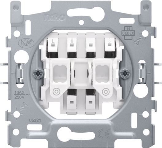 Niko - Sokkel voor rolluikdrukknop, elektrisch gescheiden, 10 A/250 - 170-15905