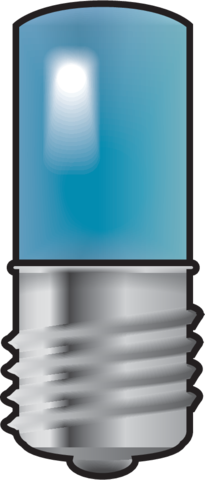Niko - E10 lamp met blauwe led voor drukknoppen 6A of signaalappara - 170-37002