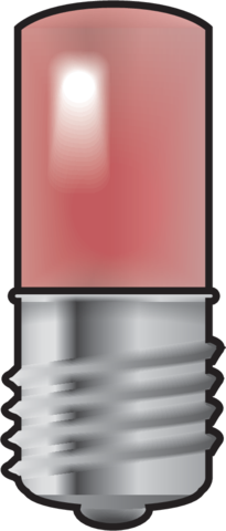 Niko - E10 lamp met rode led voor drukknoppen 6A of signaalapparate - 170-37003