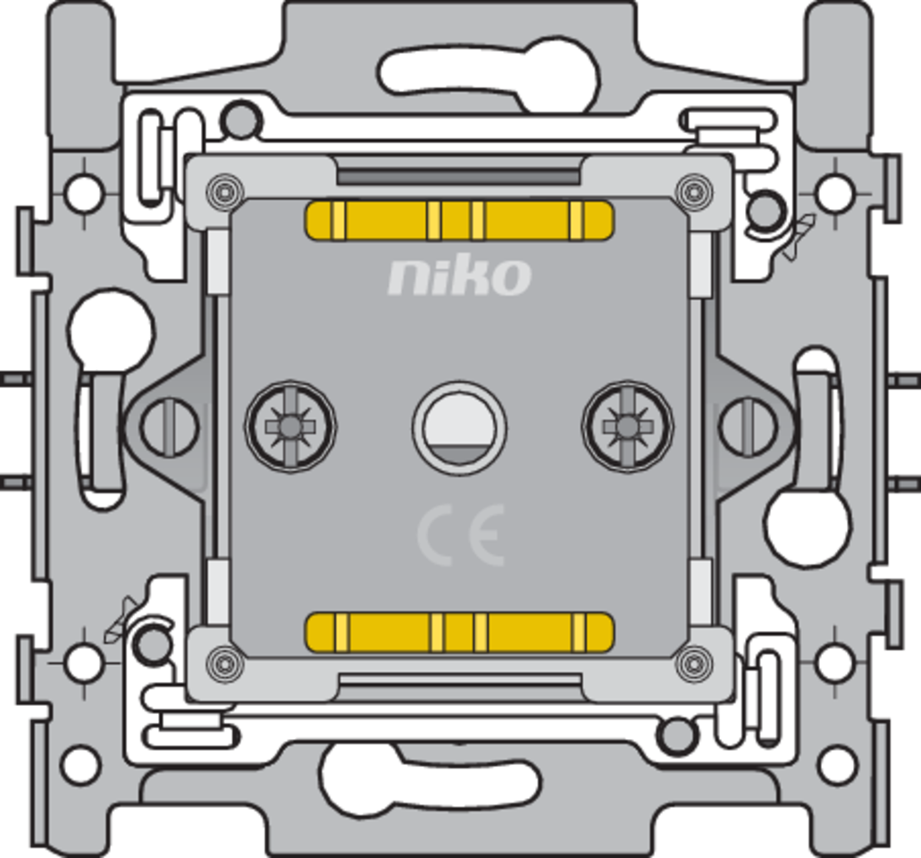 Niko 170-55900: Sokkel voor draaischakelaar voor motoren met 3 snelheden: 1-0-2, 25 A/250 Vac, klauwbevestiging - Image 2