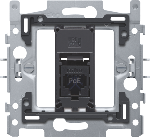 Niko - 1 RJ45 aansluiting UTP Cat. 6A, klaar voor PoE++, vlakke uit - 170-66171