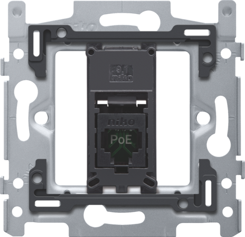 Niko - 1 RJ45 aansluiting UTP Cat. 5E, klaar voor PoE++, vlakke uit - 170-66251