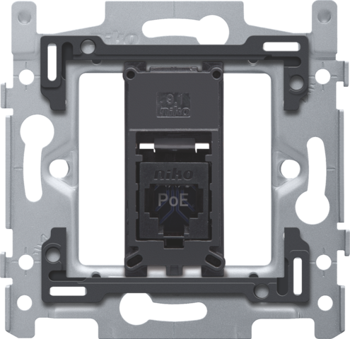 Niko - 1 RJ45 aansluiting UTP Cat. 6, klaar voor PoE++, vlakke uitv - 170-66261