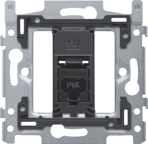 Niko - 1 RJ45 aansluiting UTP Cat. 6A, klaar voor PoE++, vlakke uit - 170-66271