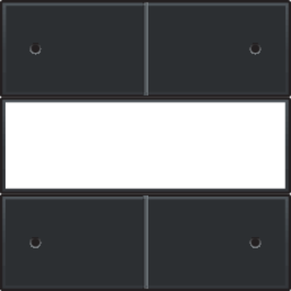Niko 200-40350: Afwerkingsset voor 4-voudige potentiaalvrije drukknop 24 V met led en tekstveld, piano black coated - Image 2
