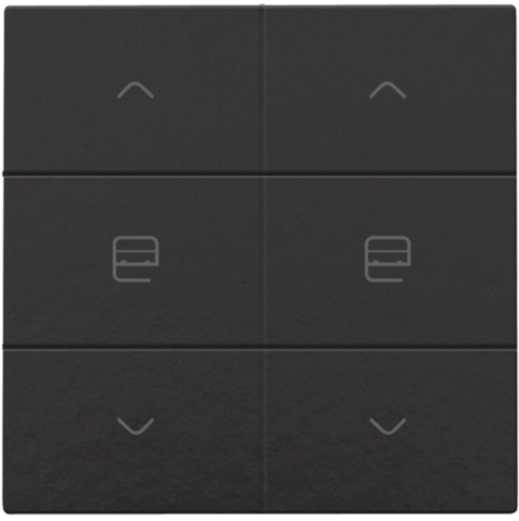 Niko - Dubbele motorsturingsbediening voor Niko Home Control, piano - 200-51036