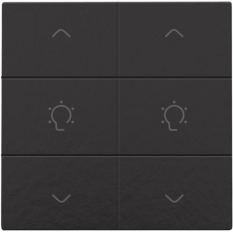 Niko - Dubbele dimbediening voor Niko Home Control, piano black coa - 200-51046