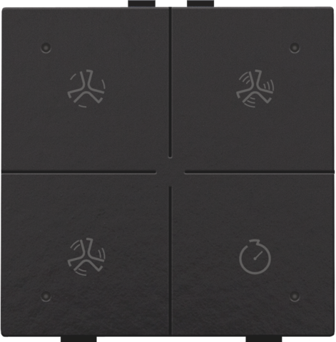 Niko - Ventilatiebediening met led voor Niko Home Control, piano bl - 200-52054