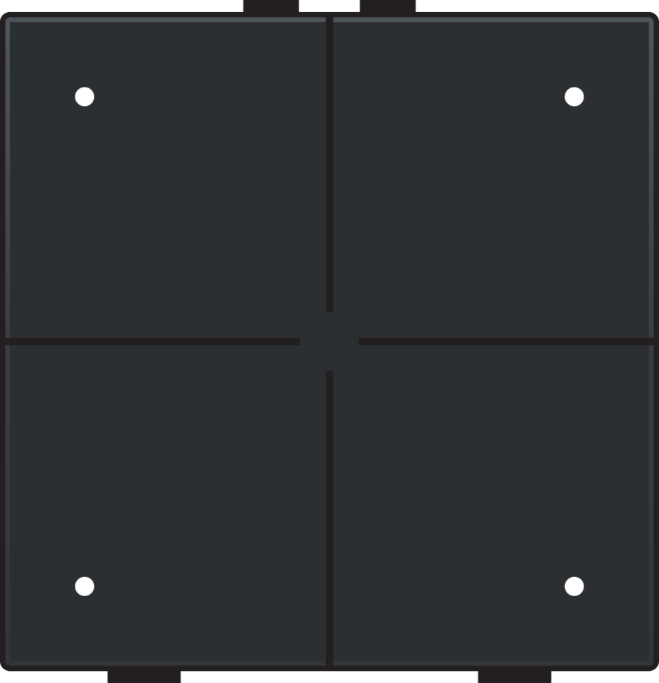 Niko 200-52204: Viervoudige drukknop met leds en comfortsensoren voor Niko Home Control, piano black coated - Image 2