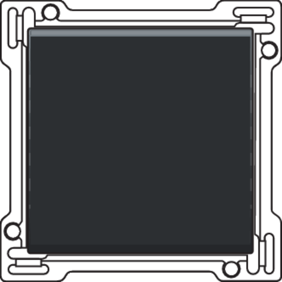 Niko 200-61105: Afwerkingsset voor enkelvoudige schakelaar of drukknop, piano black coated - Image 2
