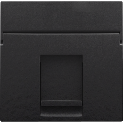 Niko - Centraalplaat data 1x RJ, piano black coated - 200-65100