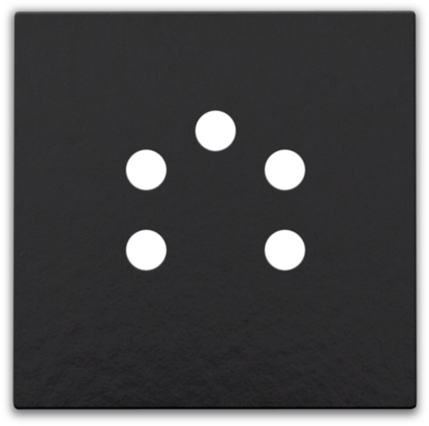 Niko - Afwerkingsset voor 5 polige telefooncontactdoos, piano black - 200-69001