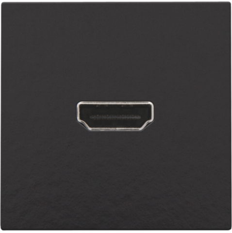 Niko - Afwerkingsset met HDMI naar HDMI aansluiting, piano black co - 200-69417