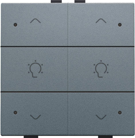 Niko - Dubbele dimbediening met led voor Niko Home Control, blue gr - 220-52046