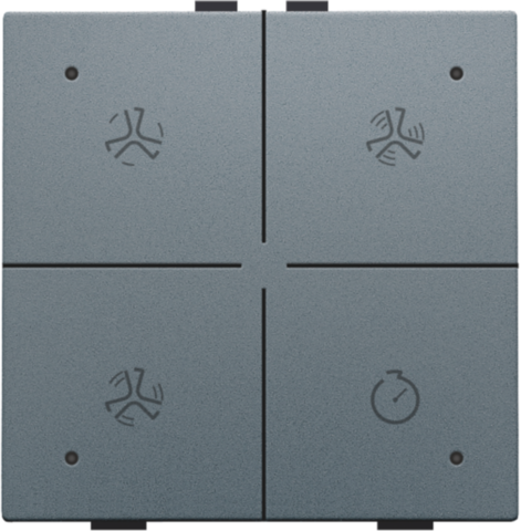Niko - Ventilatiebediening met led voor Niko Home Control, blue gre - 220-52054