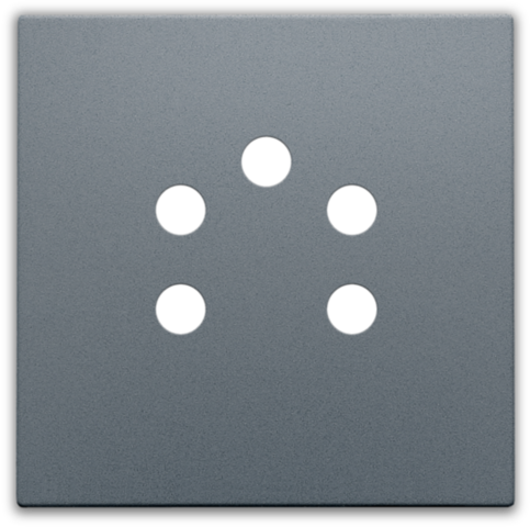 Niko - Afwerkingsset voor 5 polige telefooncontactdoos, blue grey c - 220-69001