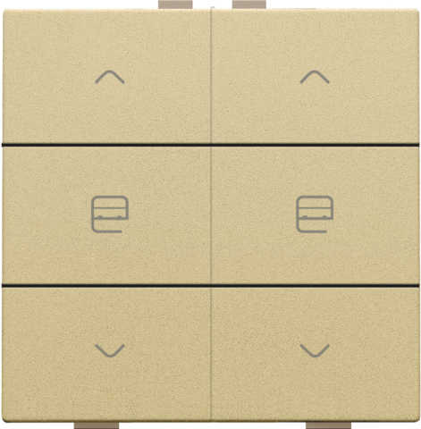 Niko - Dubbele motorsturingsbediening voor Niko Home Control, gold - 221-51036