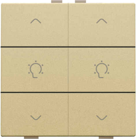 Niko - Dubbele dimbediening voor Niko Home Control, gold coated - 221-51046