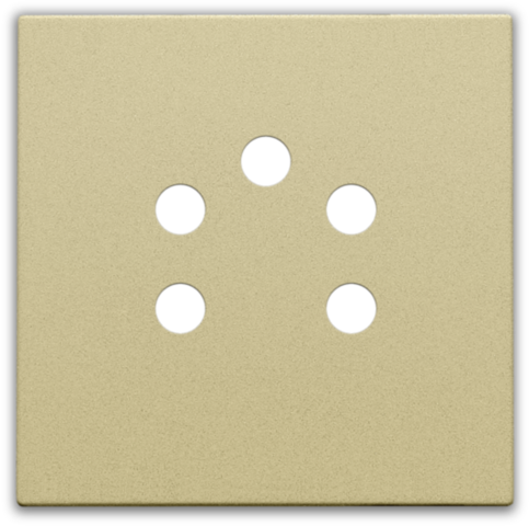Niko - Afwerkingsset voor 5 polige telefooncontactdoos, gold coated - 221-69001