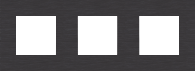 Niko - Drievoudige afdekplaat, 71 mm centerafstand, Pure alu b - 224-76700