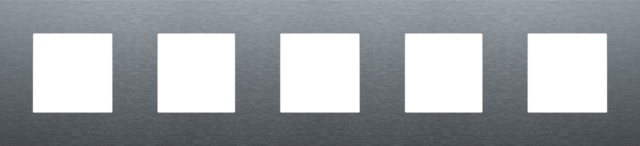 Niko - Vijfvoudige afdekplaat, 71 mm centerafstand, Pure alu b - 226-76005