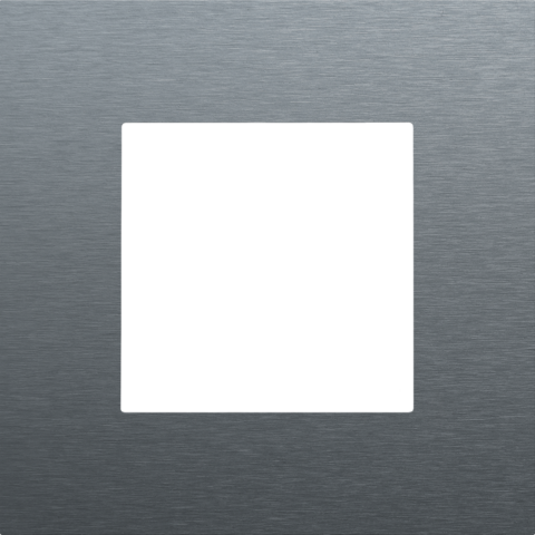 Niko - Enkelvoudige afdekplaat, Pure alu blue grey brushed - 226-76100