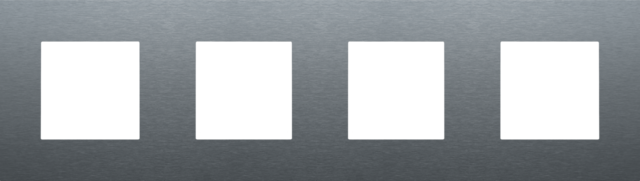 Niko - Viervoudige afdekplaat, 71 mm centerafstand, Pure alu b - 226-76400