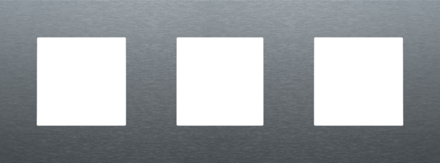 Niko - Drievoudige afdekplaat, 71 mm centerafstand, Pure alu b - 226-76700