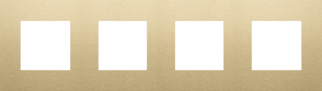 Niko - Viervoudige afdekplaat, 71 mm centerafstand, Pure alu g - 227-76400