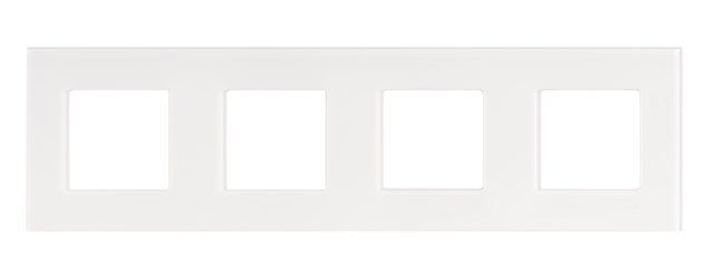 Niko - Viervoudige afdekplaat, 71 mm centerafstand, Pure liqui - 241-76400