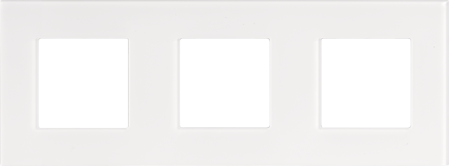 Niko - Drievoudige afdekplaat, 71 mm centerafstand, Pure liqui - 241-76700