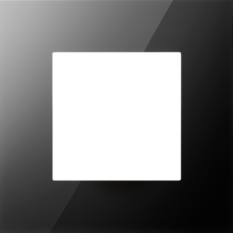 Niko - Enkelvoudige afdekplaat, Pure liquid black - 242-76100