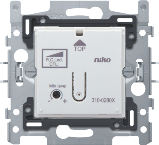 Niko - Sokkel voor inbouw drukknopdimmer 2 100 W, 3 draads - 310-02800