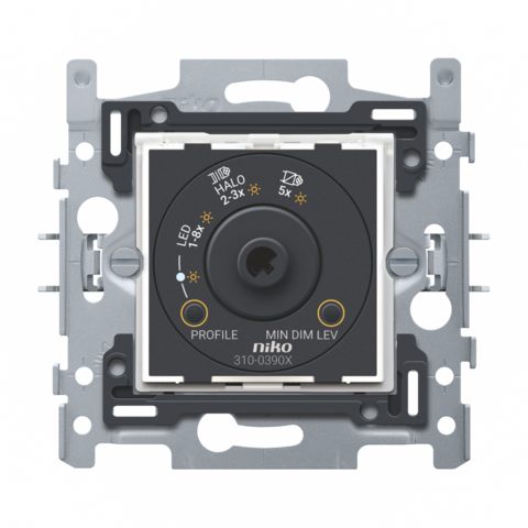 Niko - led dimmer zonder nuldraad draaiknop inbouw anti flikker - 310-03900