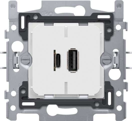 Niko - stopcontact met usb a c inbouw lader muur opladen - 420-00512