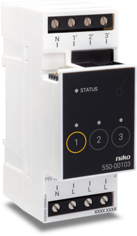 Niko - Schakelmodule voor Niko Home Control voor 3 verschillende kr - 550-00103